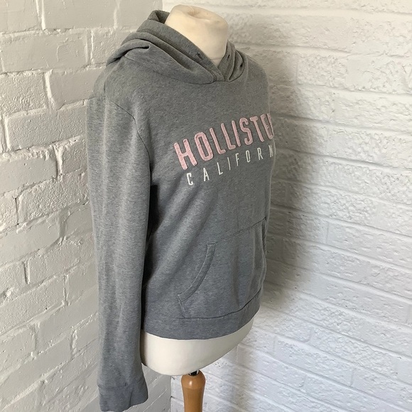 Hollister Hoodie - Size M - Grey & Pink - Cotton - P2P 20” - Picture 2 of 6